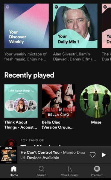 Spotify Screen shot